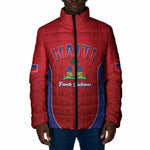 Afro-Haitians World Football 2026 Padded Jacket Haiti est de Retour Red Voodoo Veve Spirits