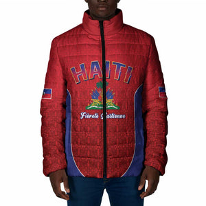 Afro-Haitians World Football 2026 Padded Jacket Haiti est de Retour Red Voodoo Veve Spirits