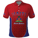 Afro-Haitians World Football 2026 Polo Shirt Haiti est de Retour Red Voodoo Veve Spirits - African Pride