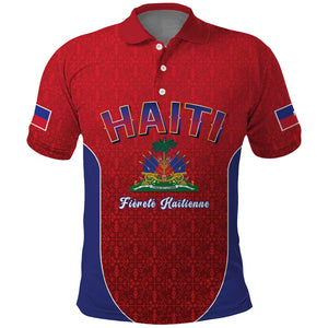 Afro-Haitians World Football 2026 Polo Shirt Haiti est de Retour Red Voodoo Veve Spirits LT9