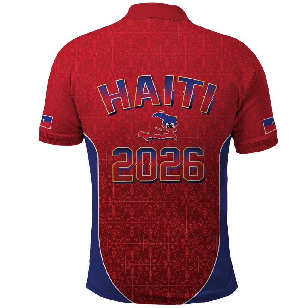 Afro-Haitians World Football 2026 Polo Shirt Haiti est de Retour Red Voodoo Veve Spirits - African Pride