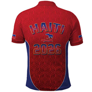 Afro-Haitians World Football 2026 Polo Shirt Haiti est de Retour Red Voodoo Veve Spirits - African Pride