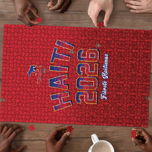Afro-Haitians World Football 2026 Puzzle Haiti est de Retour Red Voodoo Veve Spirits