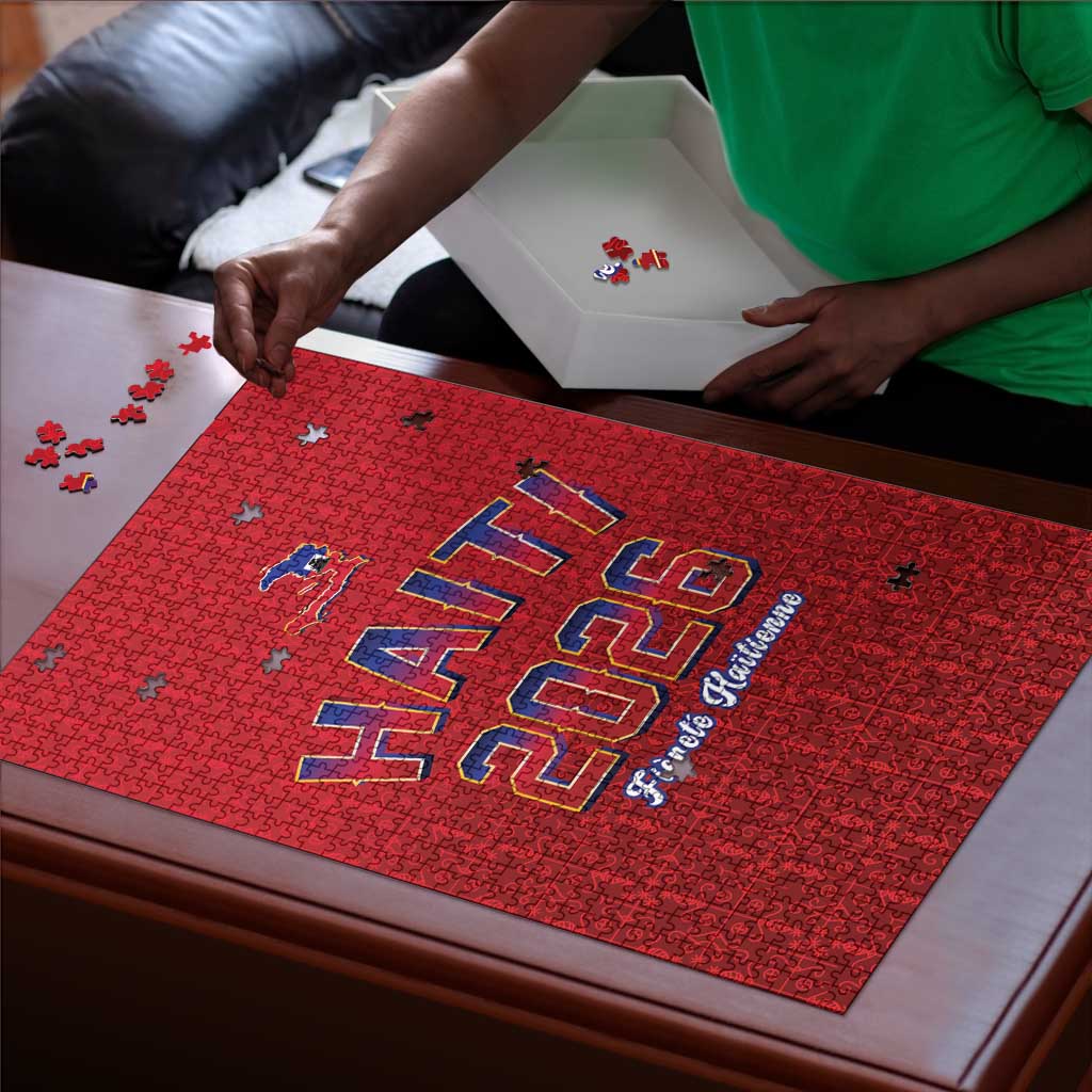 Afro-Haitians World Football 2026 Puzzle Haiti est de Retour Red Voodoo Veve Spirits