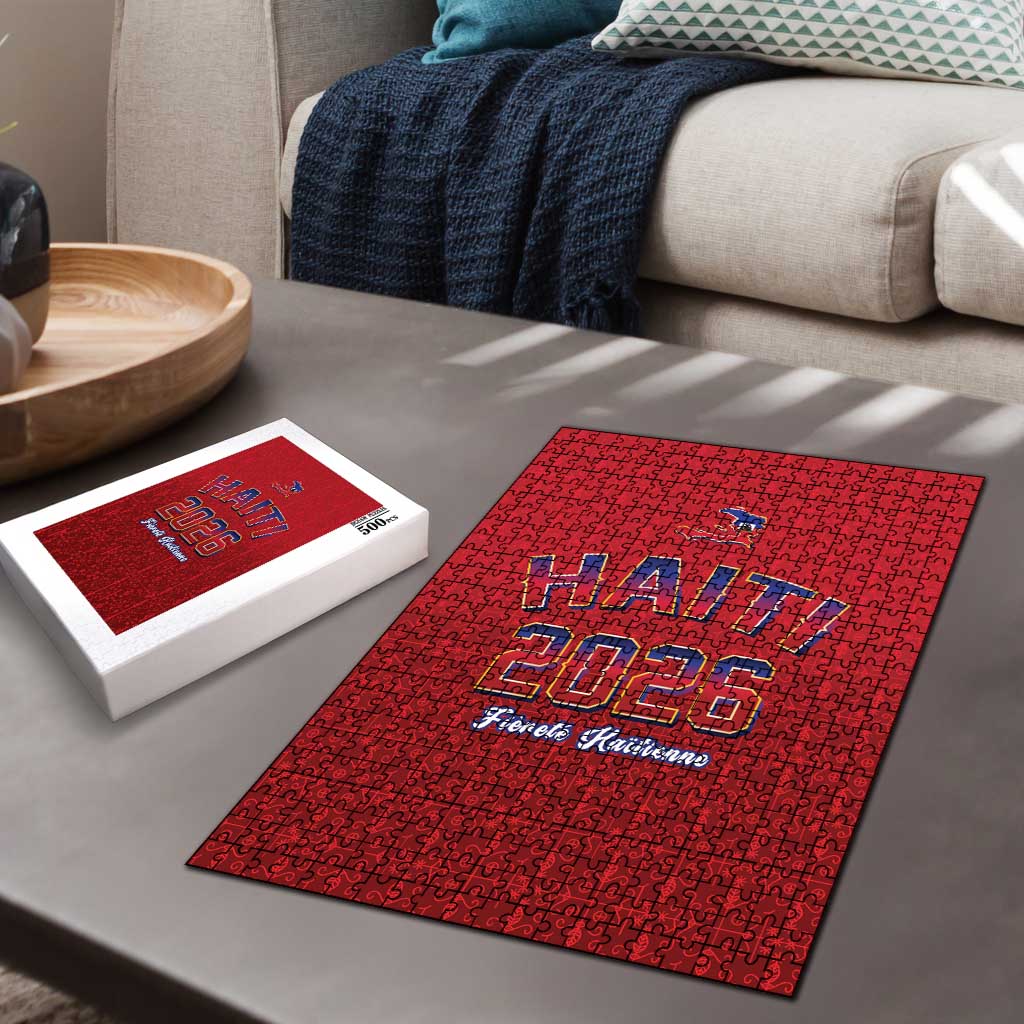 Afro-Haitians World Football 2026 Puzzle Haiti est de Retour Red Voodoo Veve Spirits