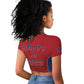 Afro-Haitians World Football 2026 Raglan Cropped T shirt Haiti est de Retour Red Voodoo Veve Spirits - African Pride