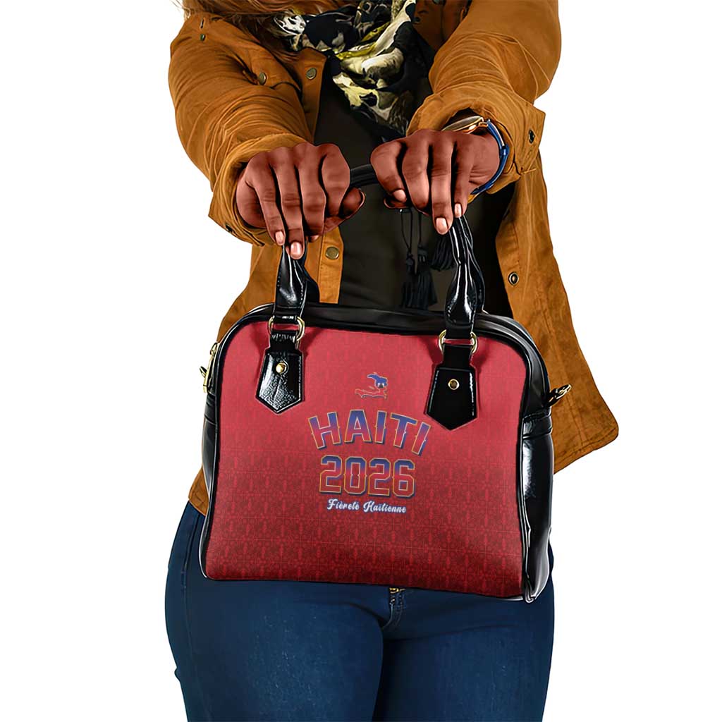 Afro-Haitians World Football 2026 Shoulder Handbag Haiti est de Retour Red Voodoo Veve Spirits - African Pride