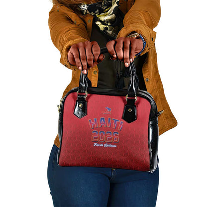 Afro-Haitians World Football 2026 Shoulder Handbag Haiti est de Retour Red Voodoo Veve Spirits - African Pride