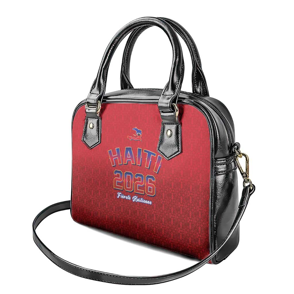 Afro-Haitians World Football 2026 Shoulder Handbag Haiti est de Retour Red Voodoo Veve Spirits - African Pride