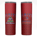 Afro-Haitians World Football 2026 Skinny Tumbler Haiti est de Retour Red Voodoo Veve Spirits - African Pride