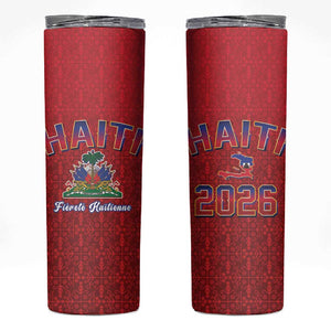 Afro-Haitians World Football 2026 Skinny Tumbler Haiti est de Retour Red Voodoo Veve Spirits - African Pride