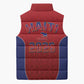 Afro-Haitians World Football 2026 Sleeveless Puffer Jacket Haiti est de Retour Red Voodoo Veve Spirits