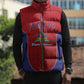 Afro-Haitians World Football 2026 Sleeveless Puffer Jacket Haiti est de Retour Red Voodoo Veve Spirits