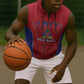 Afro-Haitians World Football 2026 Sleeveless Zip Hoodie Haiti est de Retour Red Voodoo Veve Spirits - African Pride