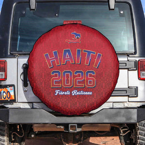 Afro-Haitians World Football 2026 Spare Tire Cover Haiti est de Retour Red Voodoo Veve Spirits - African Pride