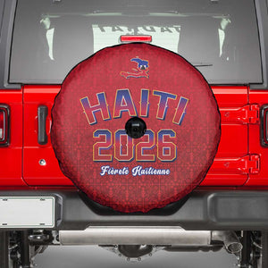 Afro-Haitians World Football 2026 Spare Tire Cover Haiti est de Retour Red Voodoo Veve Spirits - African Pride