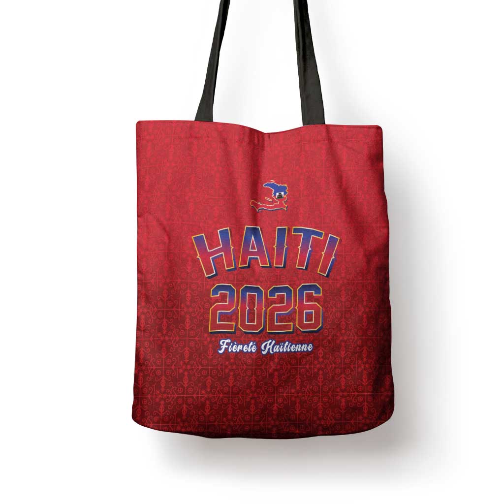 Afro-Haitians World Football 2026 Tote Bag Haiti est de Retour Red Voodoo Veve Spirits