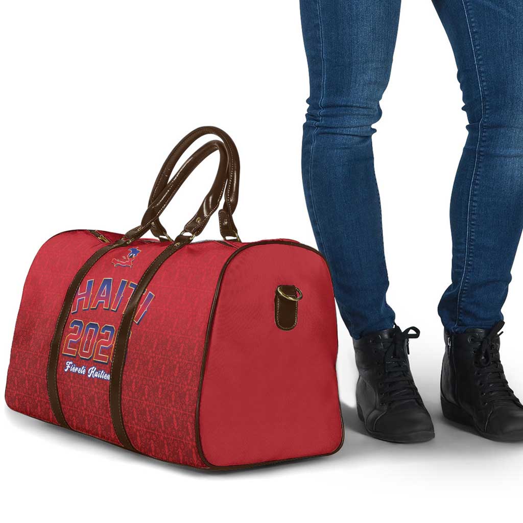 Afro-Haitians World Football 2026 Travel Bag Haiti est de Retour Red Voodoo Veve Spirits
