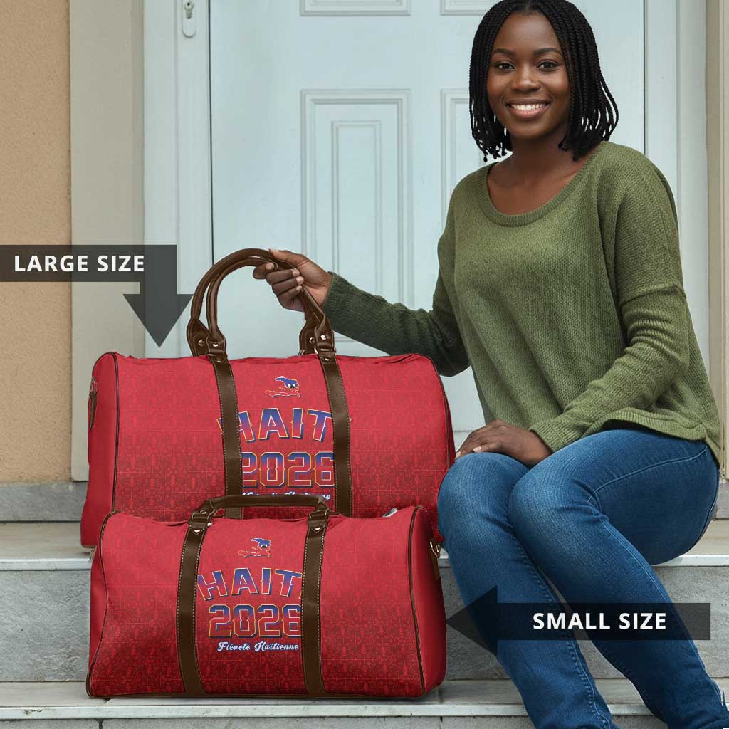Afro-Haitians World Football 2026 Travel Bag Haiti est de Retour Red Voodoo Veve Spirits