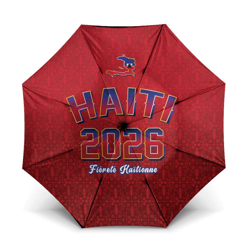 Afro-Haitians World Football 2026 Umbrella Haiti est de Retour Red Voodoo Veve Spirits