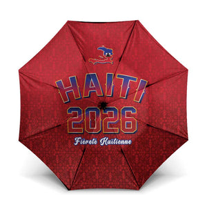 Afro-Haitians World Football 2026 Umbrella Haiti est de Retour Red Voodoo Veve Spirits