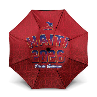 Afro-Haitians World Football 2026 Umbrella Haiti est de Retour Red Voodoo Veve Spirits