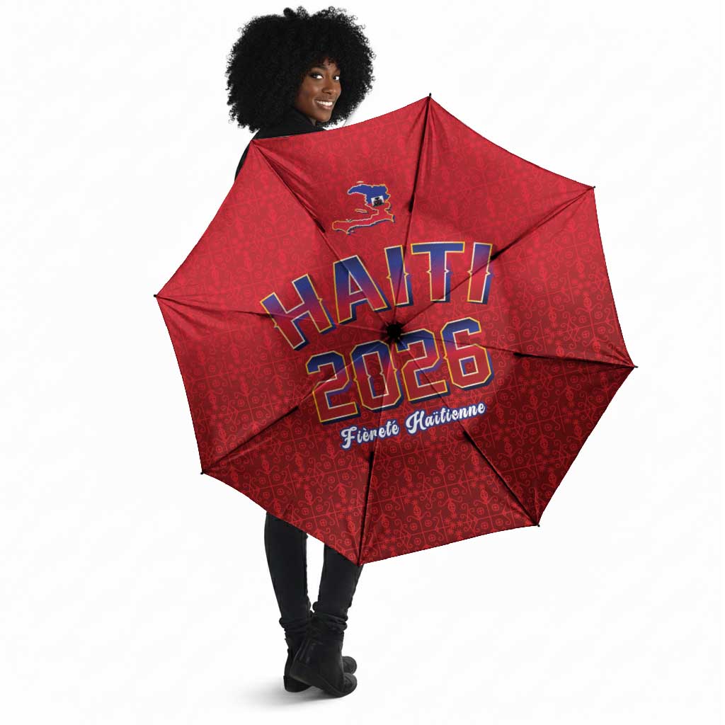 Afro-Haitians World Football 2026 Umbrella Haiti est de Retour Red Voodoo Veve Spirits