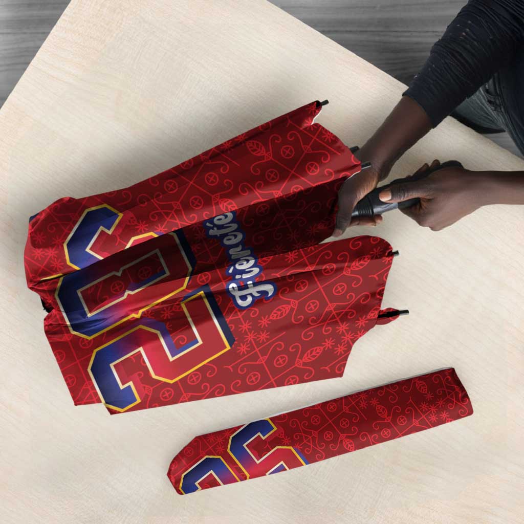 Afro-Haitians World Football 2026 Umbrella Haiti est de Retour Red Voodoo Veve Spirits