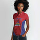 Afro-Haitians World Football 2026 Women Polo Shirt Haiti est de Retour Red Voodoo Veve Spirits - African Pride