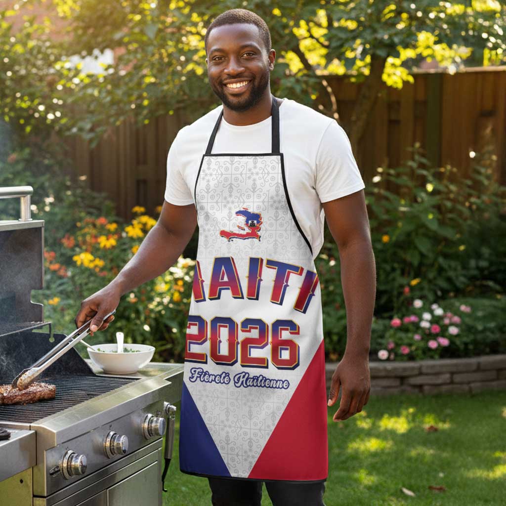 Afro-Haitians World Football 2026 Apron Haiti est de Retour White Voodoo Veve Spirits
