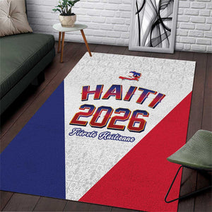 Afro-Haitians World Football 2026 Area Rug Haiti est de Retour White Voodoo Veve Spirits - African Pride