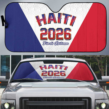 Afro-Haitians World Football 2026 Auto Sun Shade Haiti est de Retour White Voodoo Veve Spirits