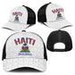 Afro-Haitians World Football 2026 Baseball Net Cap Haiti est de Retour White Voodoo Veve Spirits - African Pride