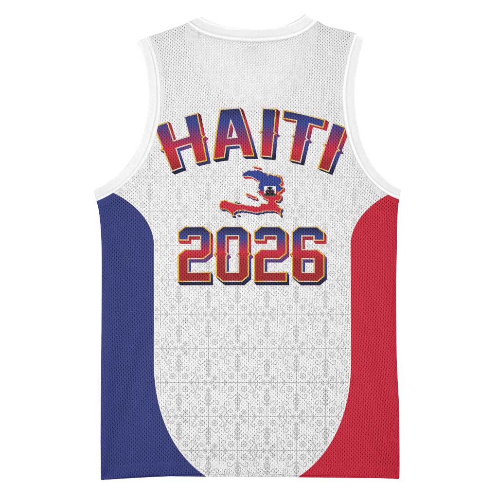 Afro-Haitians World Football 2026 Basketball Jersey Haiti est de Retour White Voodoo Veve Spirits - African Pride