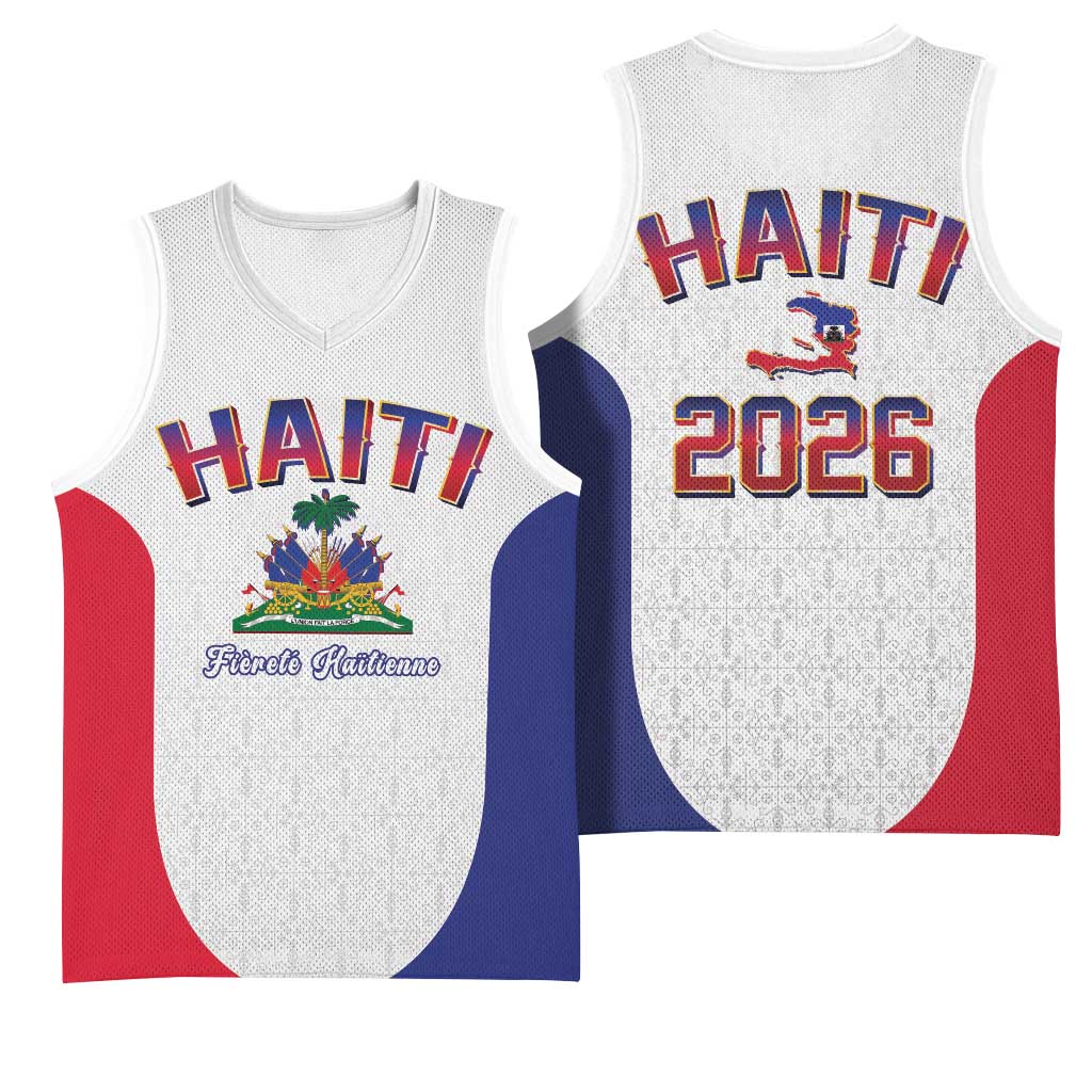 Afro-Haitians World Football 2026 Basketball Jersey Haiti est de Retour White Voodoo Veve Spirits - African Pride