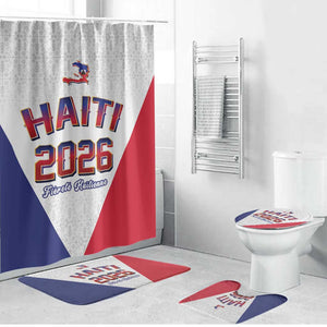 Afro-Haitians World Football 2026 Bathroom Set Haiti est de Retour White Voodoo Veve Spirits