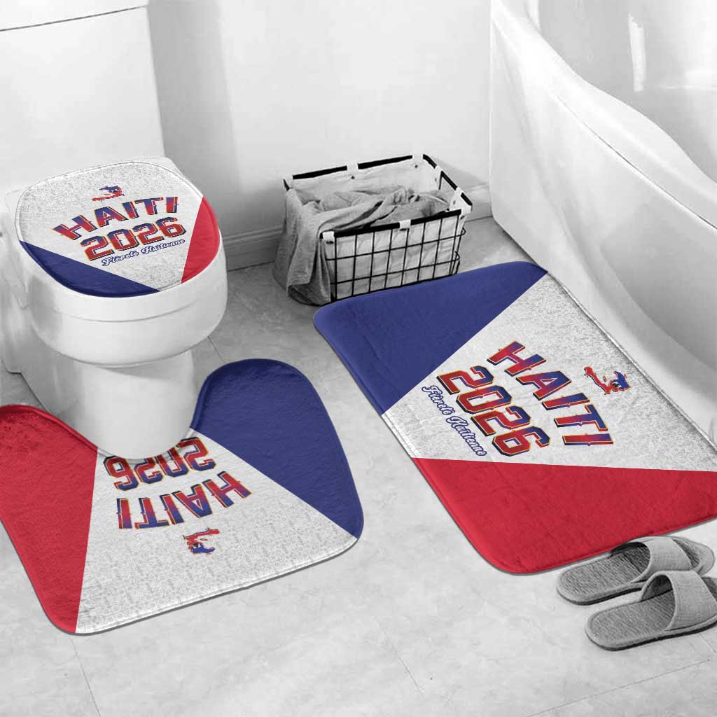 Afro-Haitians World Football 2026 Bathroom Set Haiti est de Retour White Voodoo Veve Spirits