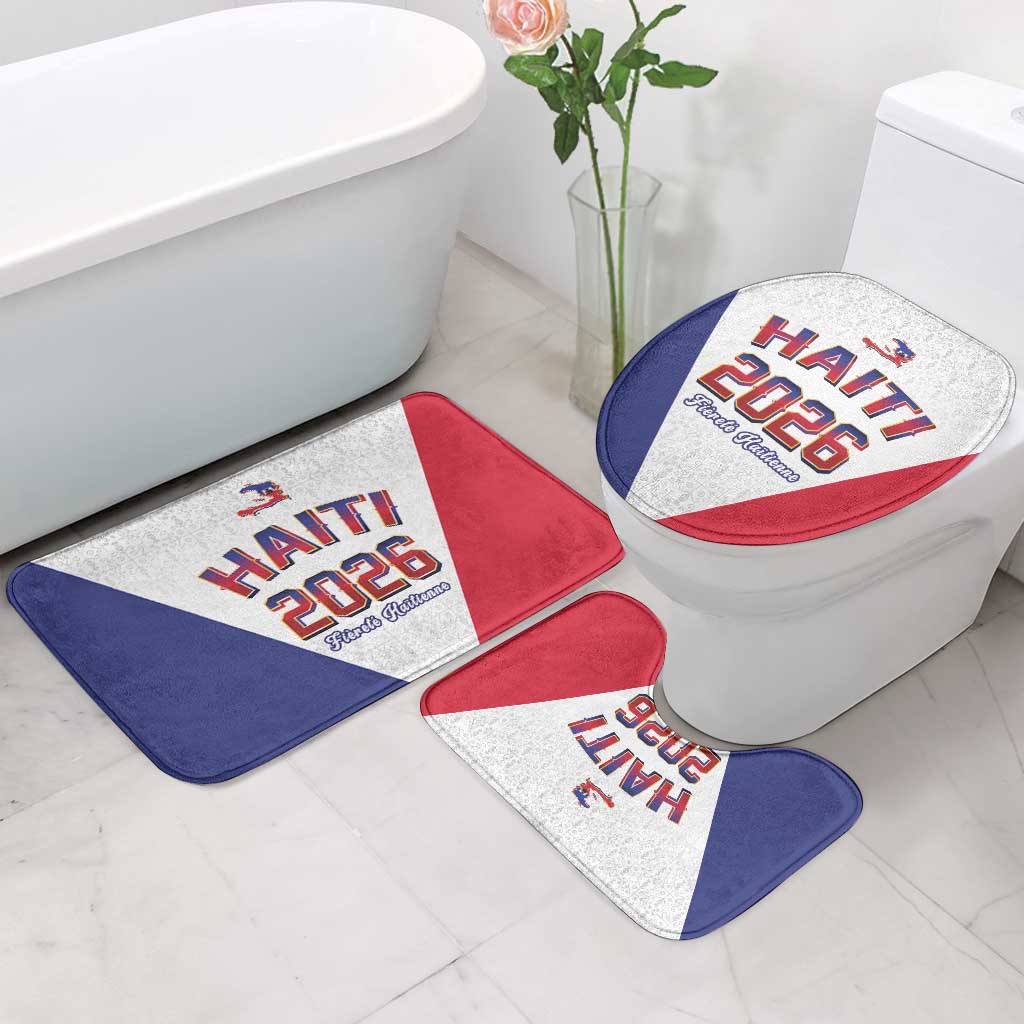 Afro-Haitians World Football 2026 Bathroom Set Haiti est de Retour White Voodoo Veve Spirits