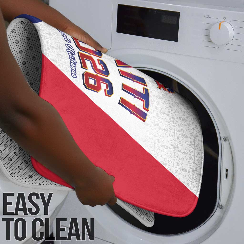 Afro-Haitians World Football 2026 Bathroom Set Haiti est de Retour White Voodoo Veve Spirits