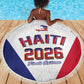 Afro-Haitians World Football 2026 Beach Blanket Haiti est de Retour White Voodoo Veve Spirits - African Pride