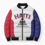 Afro-Haitians World Football 2026 Bomber Puffer Jacket Haiti est de Retour White Voodoo Veve Spirits