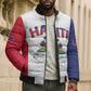 Afro-Haitians World Football 2026 Bomber Puffer Jacket Haiti est de Retour White Voodoo Veve Spirits