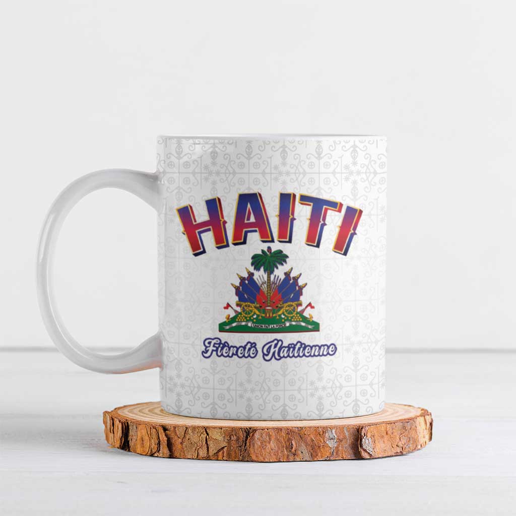 Afro-Haitians World Football 2026 Ceramic Mug Haiti est de Retour White Voodoo Veve Spirits