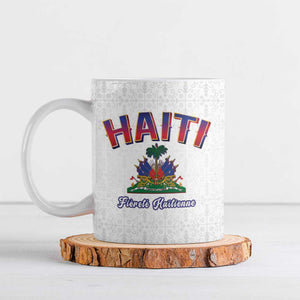 Afro-Haitians World Football 2026 Ceramic Mug Haiti est de Retour White Voodoo Veve Spirits