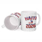 Afro-Haitians World Football 2026 Ceramic Mug Haiti est de Retour White Voodoo Veve Spirits