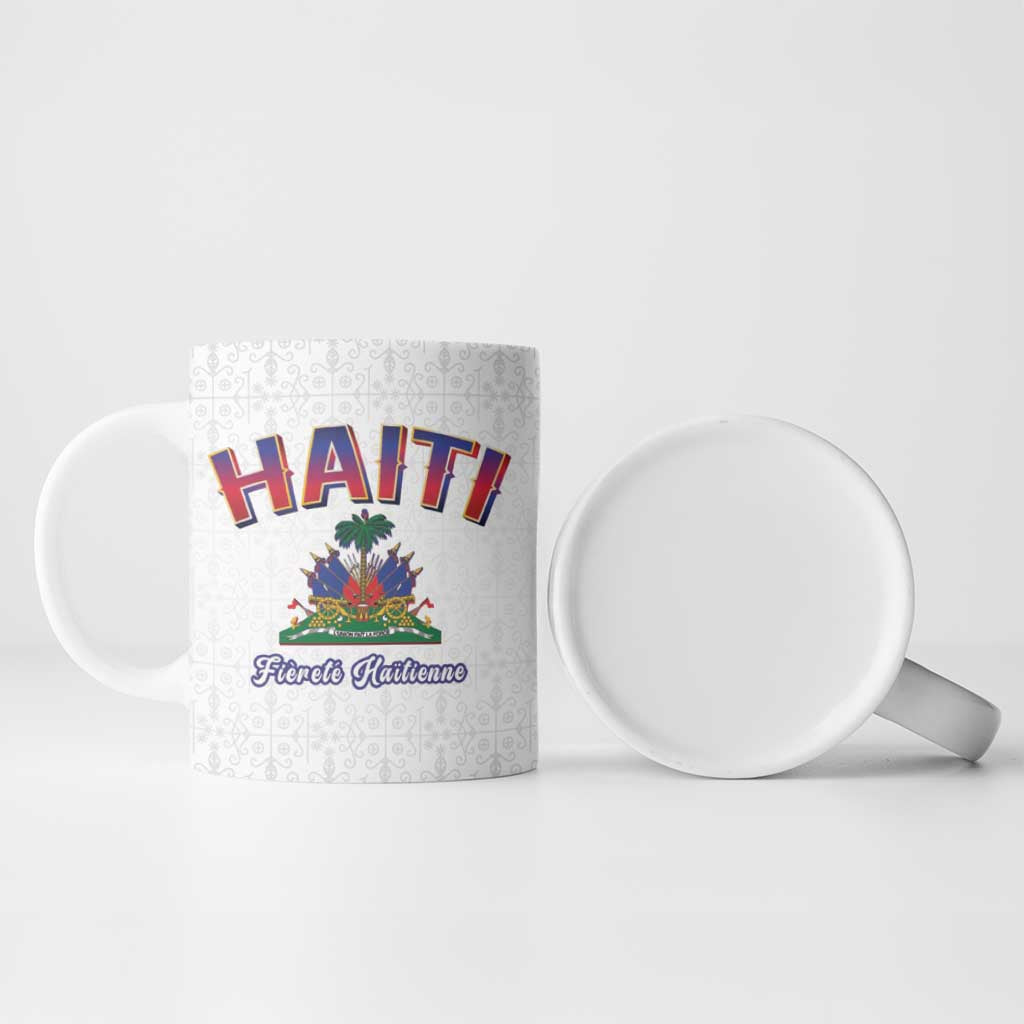 Afro-Haitians World Football 2026 Ceramic Mug Haiti est de Retour White Voodoo Veve Spirits
