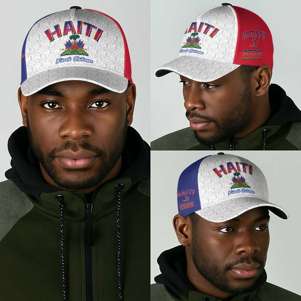 Afro-Haitians World Football 2026 Classic Cap Haiti est de Retour White Voodoo Veve Spirits - African Pride