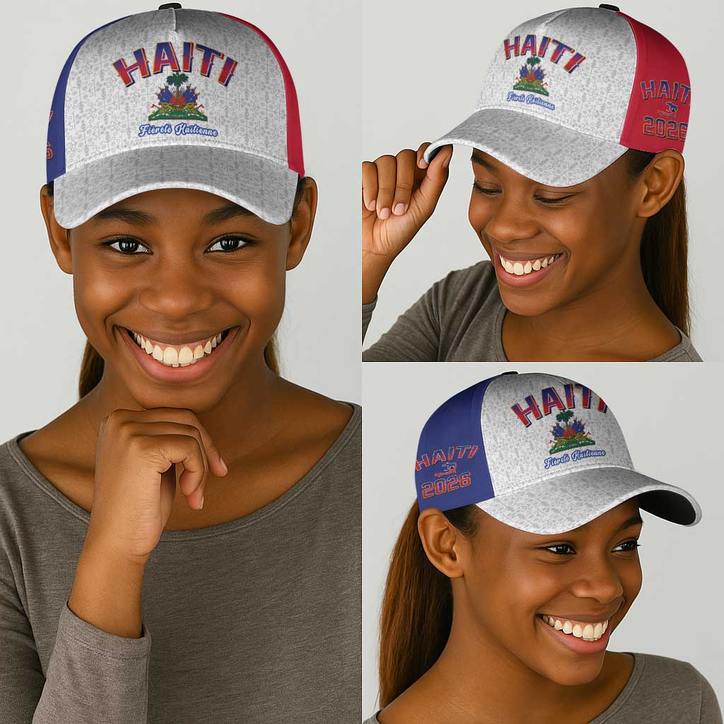 Afro-Haitians World Football 2026 Classic Cap Haiti est de Retour White Voodoo Veve Spirits - African Pride