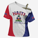 Afro-Haitians World Football 2026 Cross Shoulder Shirt Haiti est de Retour White Voodoo Veve Spirits