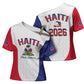 Afro-Haitians World Football 2026 Cross Shoulder Shirt Haiti est de Retour White Voodoo Veve Spirits